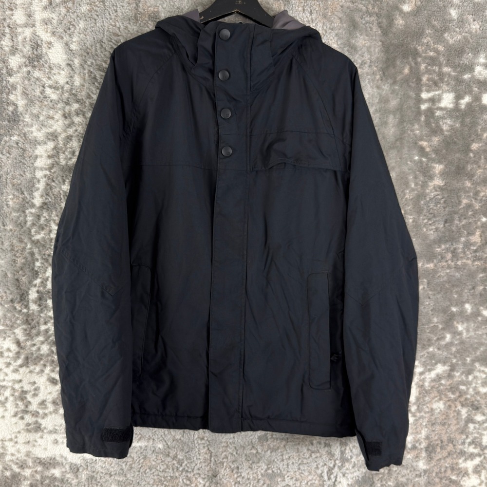Burton Size L Dryride WB Method JK Snowboard Ski Hooded Jacket Black Long Sleeve